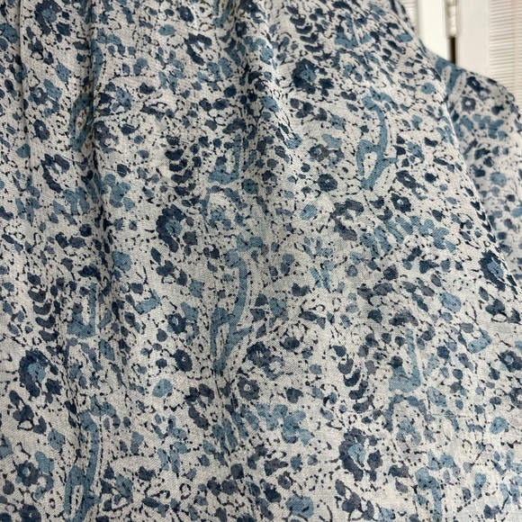 Sea New York Blue Floral Tassel Tie Blouse Size 0 - Picture 8 of 10